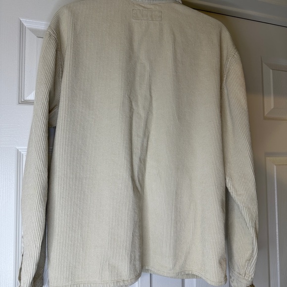Abercrombie & Fitch Cream Corduroy Shirt Jacket | Men’s Size S - Picture 6 of 10